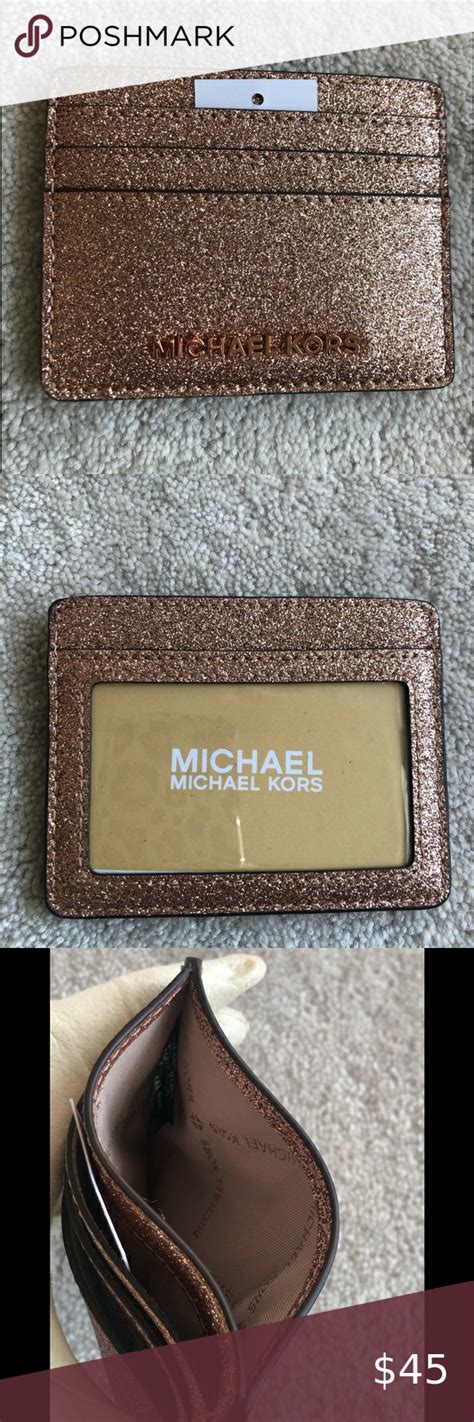 michael kors card holder glitter|Michael Kors Card Holder .